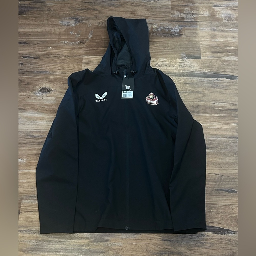 Castore Team Issued Oshawa Fire Wolves NLL Jacket Medium Brand New